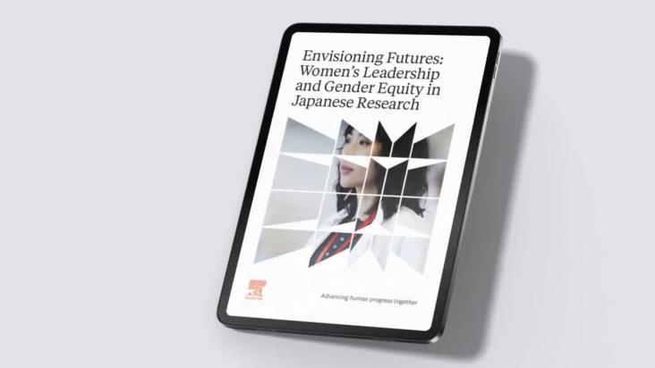 Tablet device featuring Envisioning Futures report 