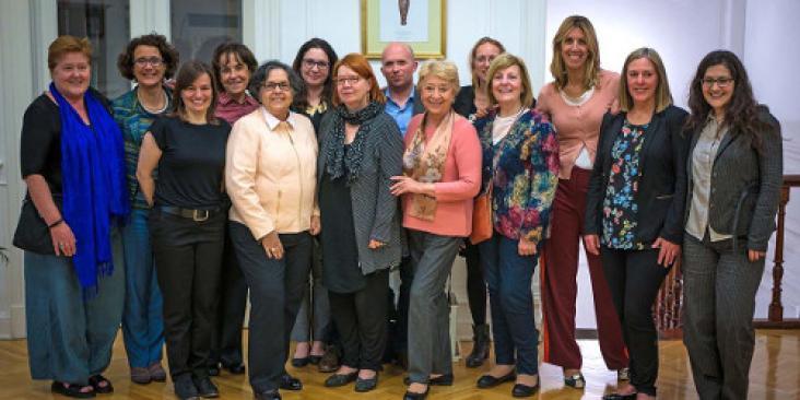 Participants of the GenderInSITE-Elsevier Foundation workshop in Buenos Aires (left to right): Louise Morley, María Bustelo, Eve Langelier, Judith Zubieta, Alice Abreu, Mary Murphy, Liisa Husu, Maxime Forest, Gloria Bonder, Rachel Palmen, Beatriz Macedo, 